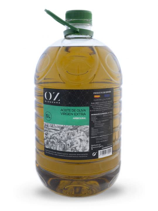 Garrafa AOVE Arbequina 5L Oleazara frontal