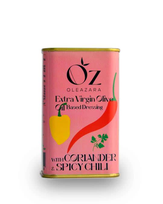 Lata AOVE infusionado chili y cilantro Oleazara frontal 1
